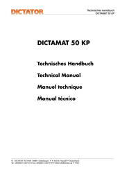 Dictator DICTAMAT 50 KP Manuel Technique