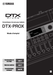 Yamaha DTX-PROX Mode D'emploi