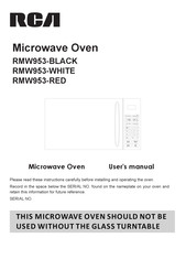 RCA RMW953-WHITE Mode D'emploi