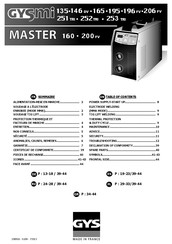 GYS mi MASTER 160 Manuel D'instructions