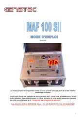Genetec MAF 100 II Serie Mode D'emploi