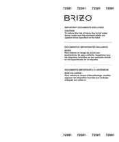 Brizo T60480 Guide D'utilisation