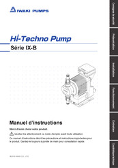 IWAKI PUMPS HI-TECHNO PUMP IX-B Serie Manuel D'instructions
