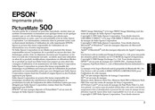 Epson PictureMate 500 Mode D'emploi