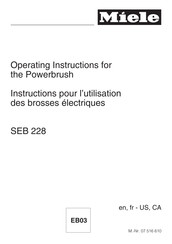 Miele SEB 228 Instructions Pour L'utilisation