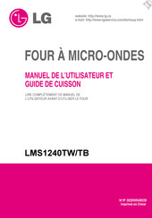 LG LMS1240TB Manuel De L'utilisateur