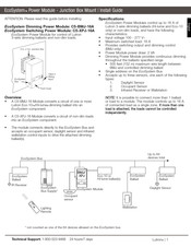 Lutron EcoSystem C5-BMJ-16A Guide D'installation