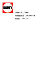 Onkyo TX-NR515 Manuel D'instructions