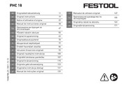 Festool PHC 18 Notice D'utilisation