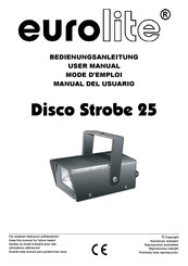 EuroLite Disco Strobe 25 Mode D'emploi