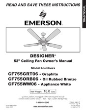 Emerson DESIGNER CF755GRT06 Mode D'emploi