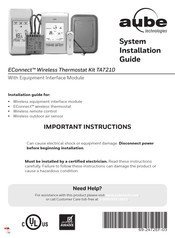 Aube Technologies EConnect TA7210 Guide D'installation