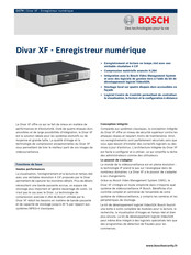 Bosch Divar XF Guide Rapide