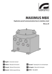 Videotec MAXIMUS MBX Manuel D'instructions