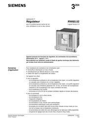 Siemens AEROGYR RWI65.02 Mode D'emploi