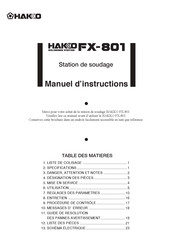 Hakko FX-801 Manuel D'instructions