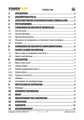 Powerplus POWX1190 Mode D'emploi