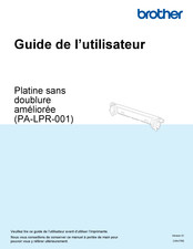 Brother PA-LPR-001 Guide De L'utilisateur