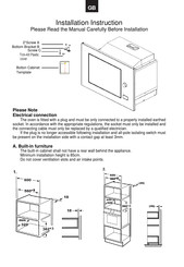 Candy MOS25X Instructions D'installation