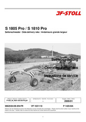 JF-Stoll S 1805 Pro Instructions De Service