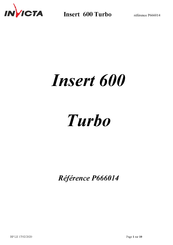 Invicta Insert 600 Turbo Notice D'utilisation Et D'installation