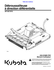 Kubota AP-SC7072 Manuel D'utilisateur