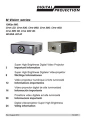 Digital Projection M-Vision 1080p 260 Informations Importantes