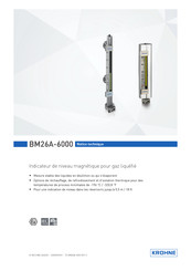 KROHNE BM26A-6000 Serie Notice Technique