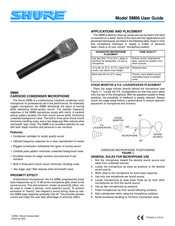 Shure SM86 Mode D'emploi