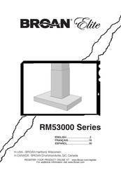 Broan Elite RM53000 Série Mode D'emploi
