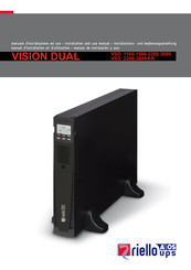 Riello UPS VISION DUAL VSD 3000 ER Manuel D'installation Et D'utilisation
