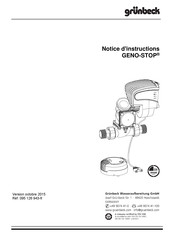 Grunbeck GENO-STOP Notice D'instructions