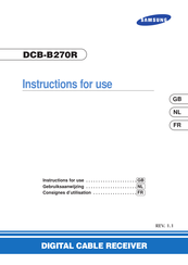 Samsung DCB-B270R Consignes D'utilisation