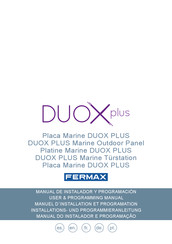Fermax Duox Plus ST1 CP101 Manuel D'installation Et Programmation