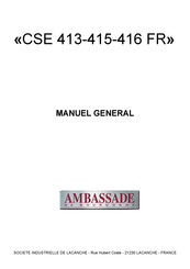 Ambassade de Bourgogne CSE 413 FR Manuel General