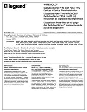LEGRAND WIREMOLD Evolution 8S1 Notice D'utilisation