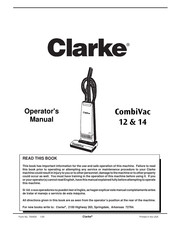 Clarke CombiVac 14 Manuel De L'opérateur