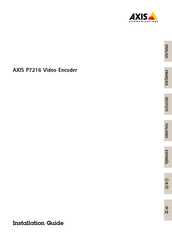 Axis P7216 Guide D'installation