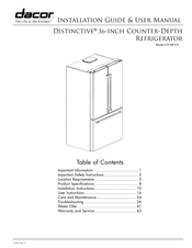 Dacor DTF36FCS Manuel D'utilisation