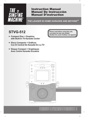 Singing Machine STVG-512 Manual D'instructions