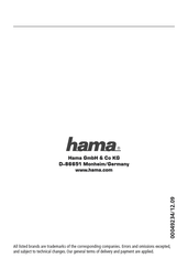 Hama 00049235 Mode D'emploi