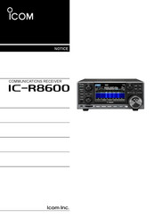 Icom IC-R8600 Notice
