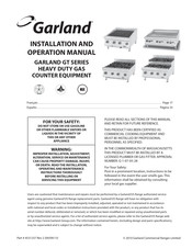 Garland GTBG48-NR48 Instructions D'installation Et D'utilisation