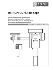 Sirona ORTHOPHOS Plus DS Ceph Notice D'utilisation