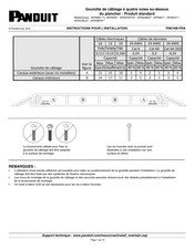 Panduit AFR4WTR Serie Instructions Pour L'installation