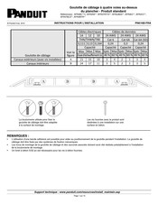 Panduit AFR4TRT70 Série Instructions Pour L'installation