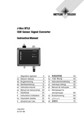 Mettler Toledo J-Box BTLE Instructions D'utilisation