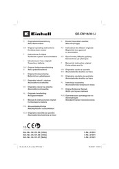 EINHELL GE-CM 18/30 Li Instructions D'origine