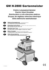 Gartenmeister GM H-2800 Mode D'emploi