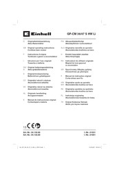 EINHELL GP-CM 36/47 S HW Li Instructions D'origine